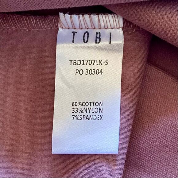 NEW Tobi Crisscross Front Strap Bodycon Mini Dress Dusty Rose Size S - Picture 10 of 11
